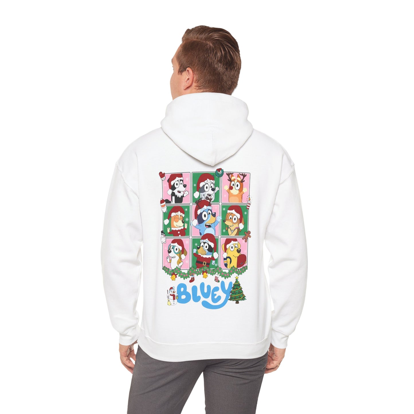 Princess Grace Festive Bluey Unisex Heavy Blend™ Hooded Sweatshirt