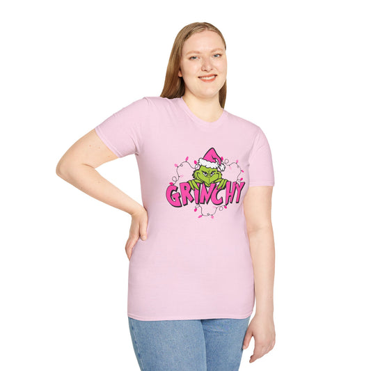 Princess Grace Grinchy Christmas Unisex Softstyle T-Shirt | Holiday Fun Tee