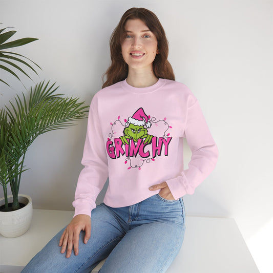 Princess Grace Grinchy Christmas Crewneck Sweatshirt - Unisex Heavy Blend™ Holiday Apparel