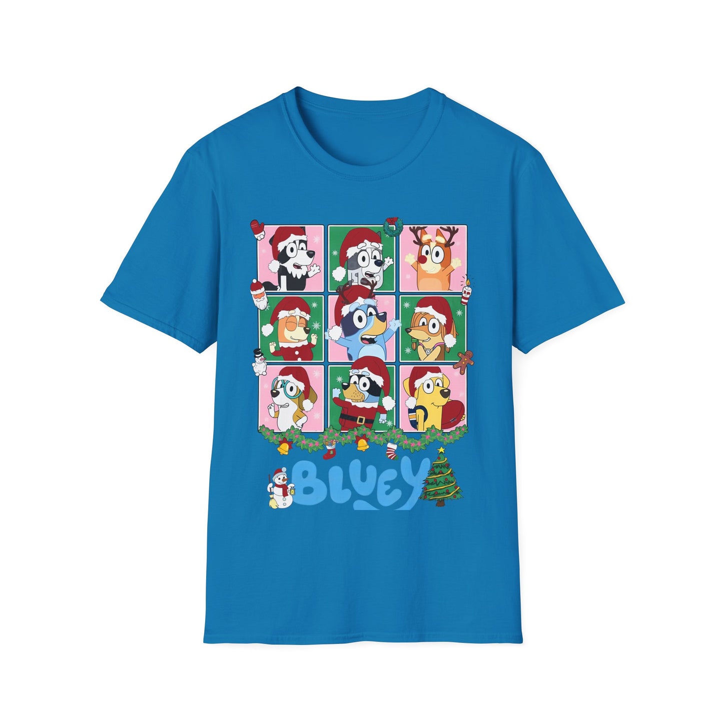 Princess Grace Festive Bluey Graphic T-Shirt | Unisex Softstyle Christmas Tee