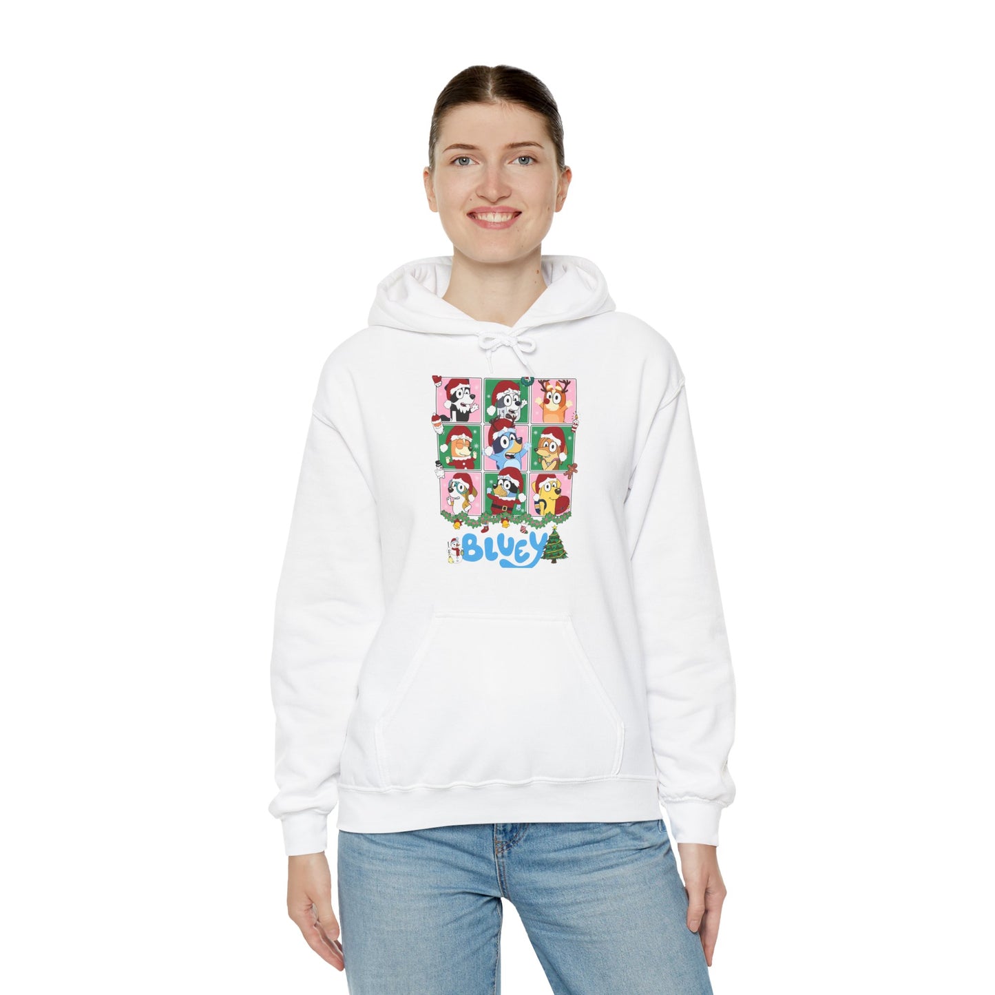 Princess Grace Festive Bluey Unisex Heavy Blend™ Hooded Sweatshirt