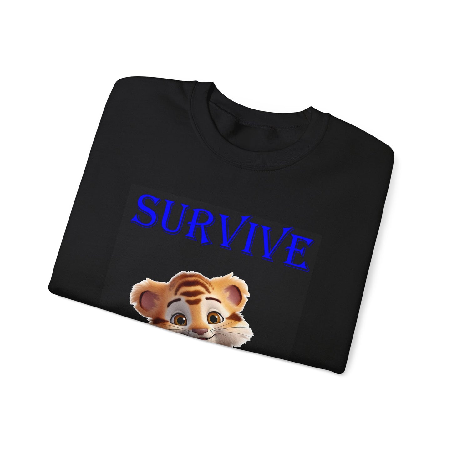 Princess Grace  Survive Tiger Unisex Heavy Blend™ Crewneck Sweatshirt