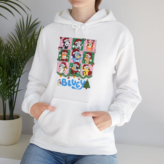 Princess Grace Festive Bluey Unisex Heavy Blend™ Hooded Sweatshirt