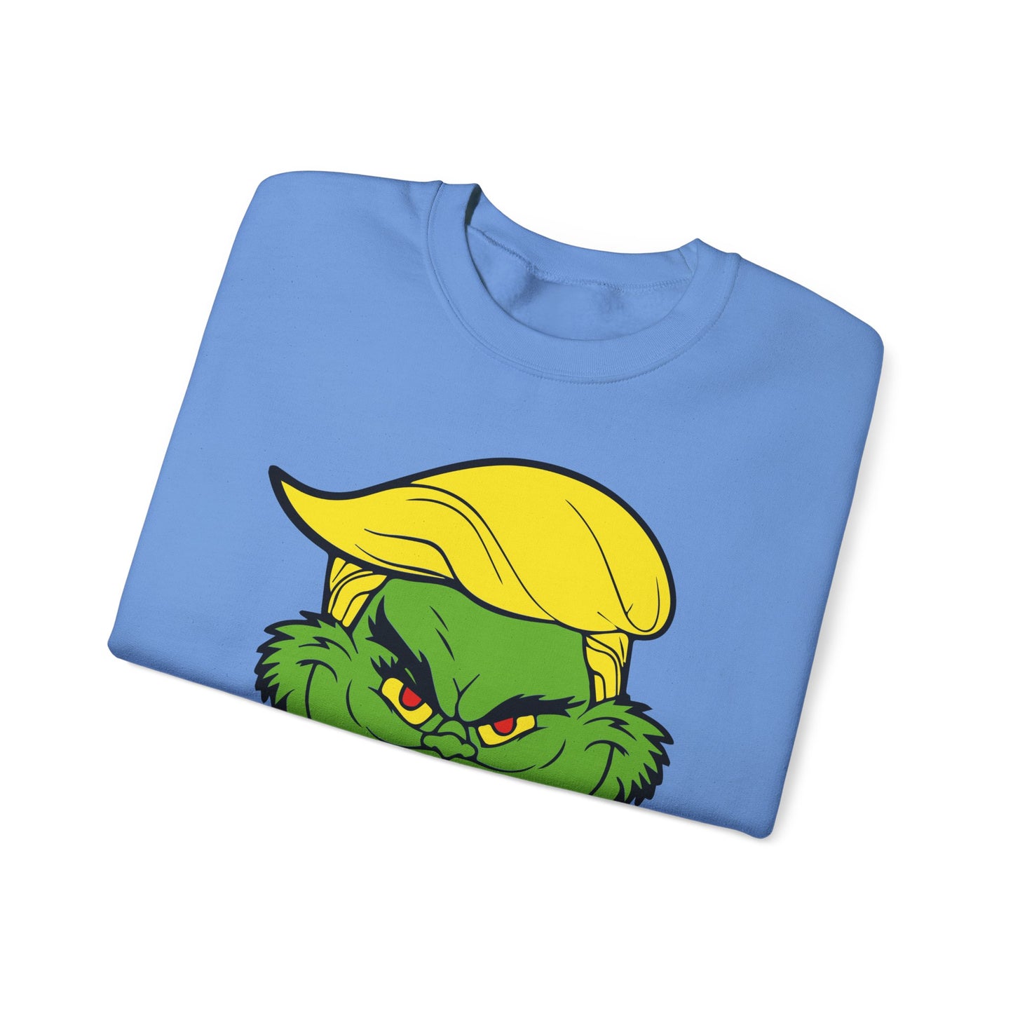 Funny Grinch Christmas Sweatshirt - Unisex Heavy Blend™ Crewneck with "Make Christmas Great Again" Design