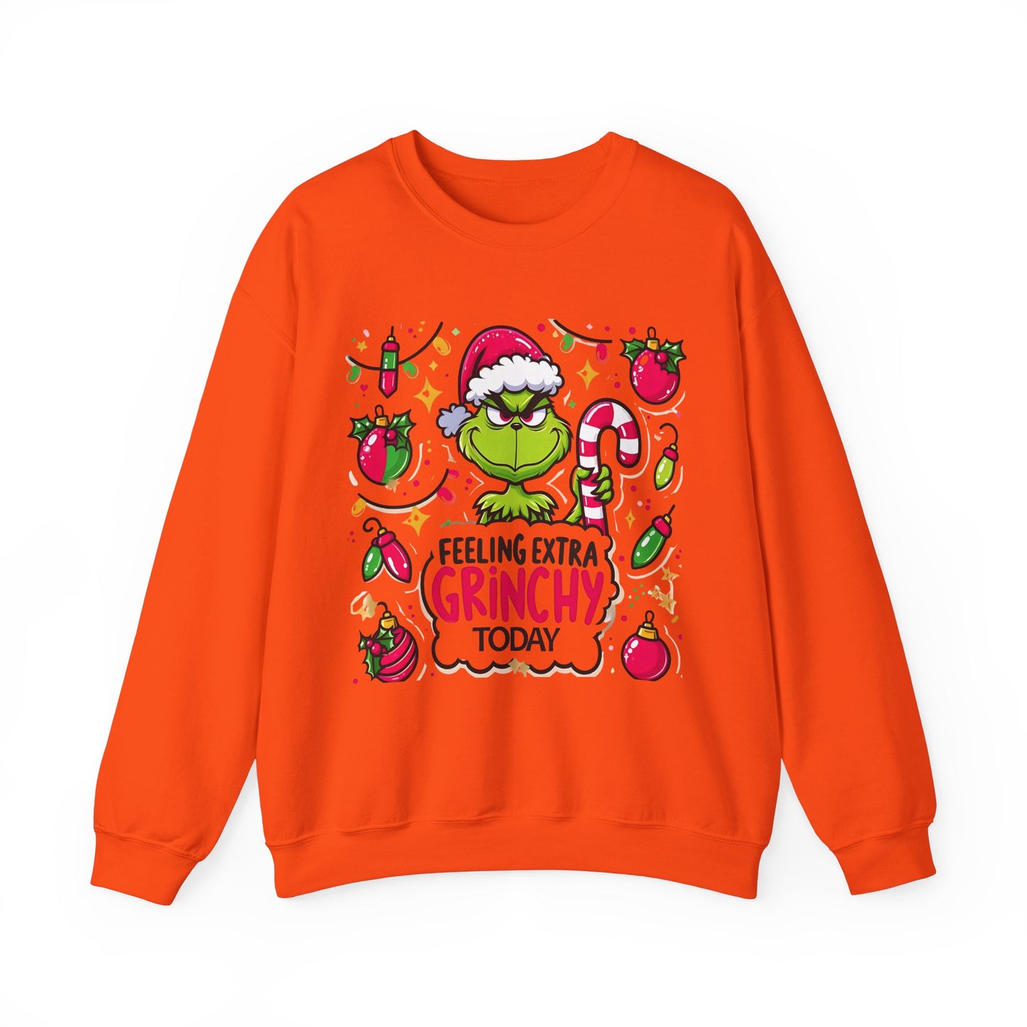 Princess Grace Feeling Extra Grinchy Crewneck Sweatshirt  Merry Holiday Humor Sweater