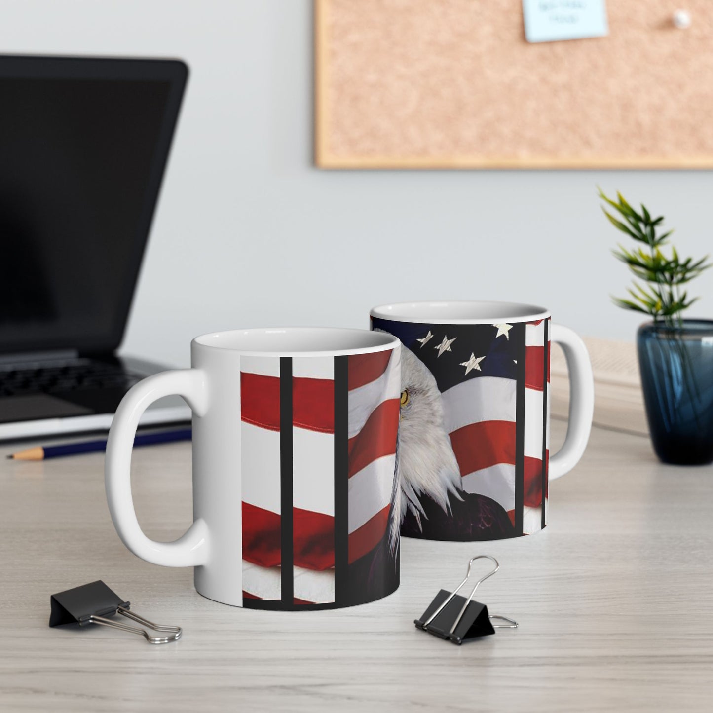 Princess Grace Patriotic Eagle Ceramic Mug, Perfect for Father's Day, Independence Day, Home Office Decor, Gift for Veterans, USA Lover