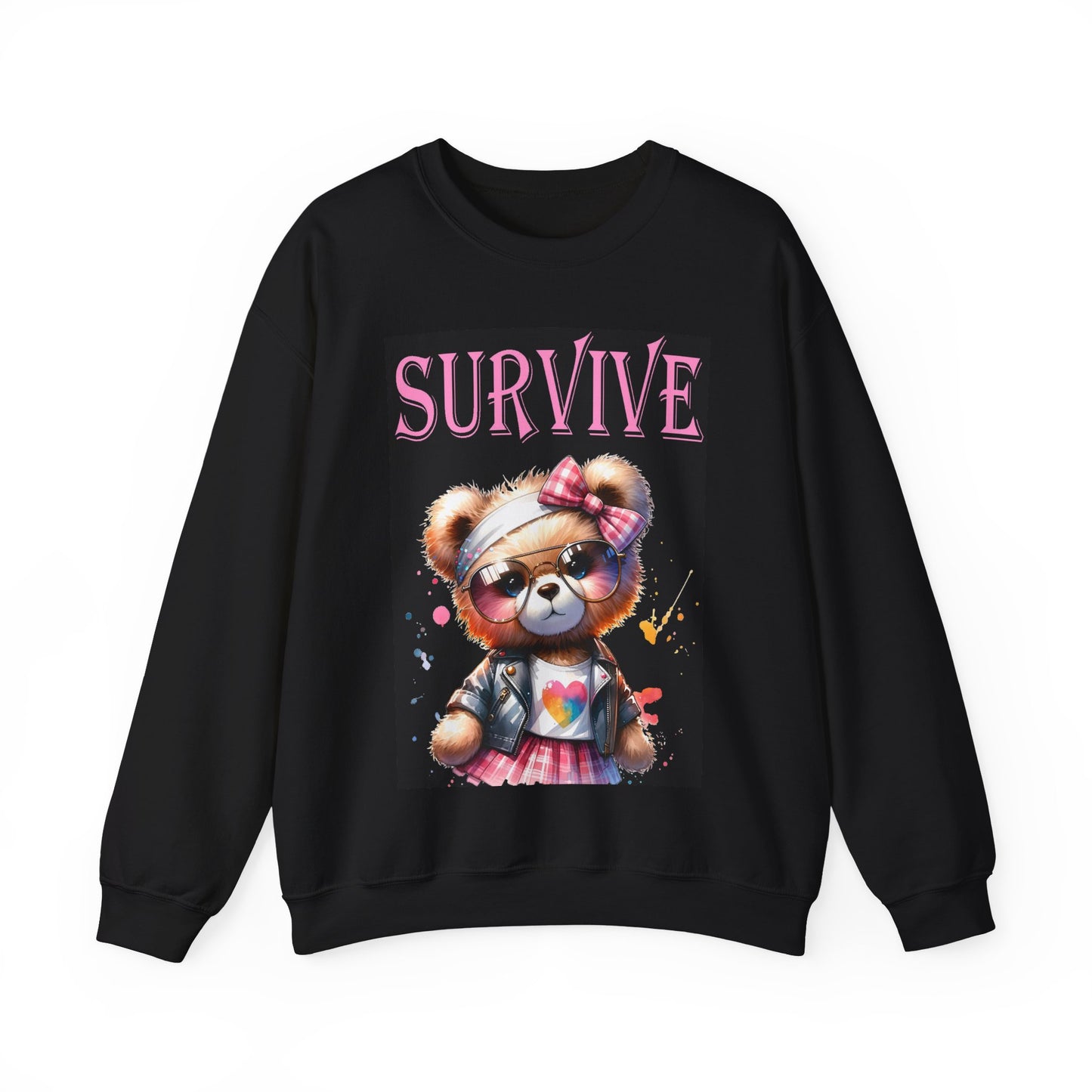 Princess Grace Survive Teddy Bear Sweatshirt - Unisex Heavy Blend™ Crewneck