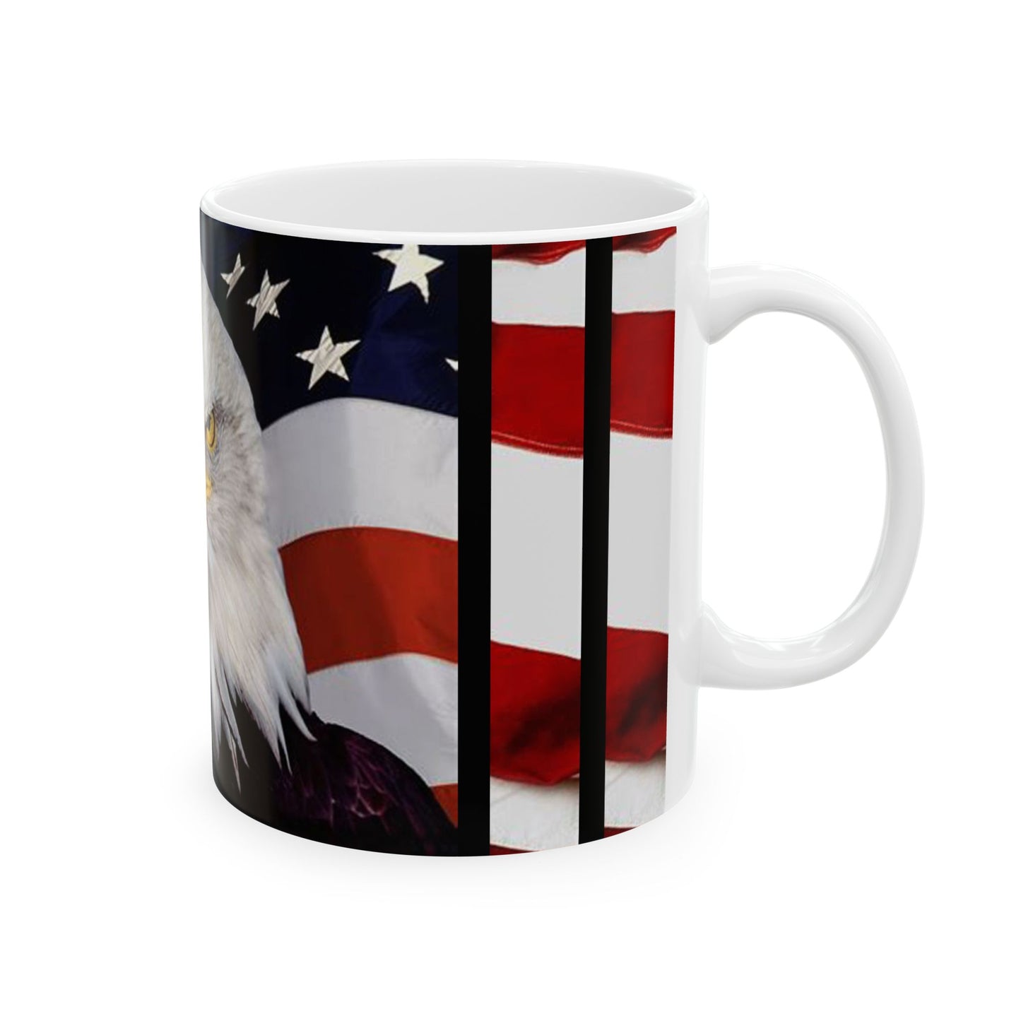 Princess Grace Patriotic Eagle Ceramic Mug, Perfect for Father's Day, Independence Day, Home Office Decor, Gift for Veterans, USA Lover