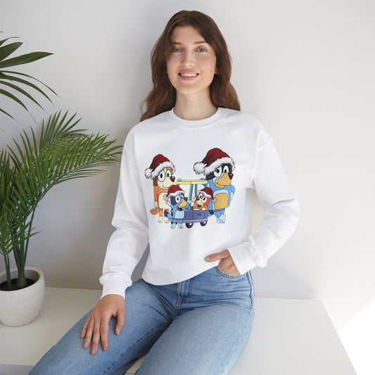 Princess Grace  Cute Holiday Crewneck Sweatshirt - Festive Cartoon Family Design