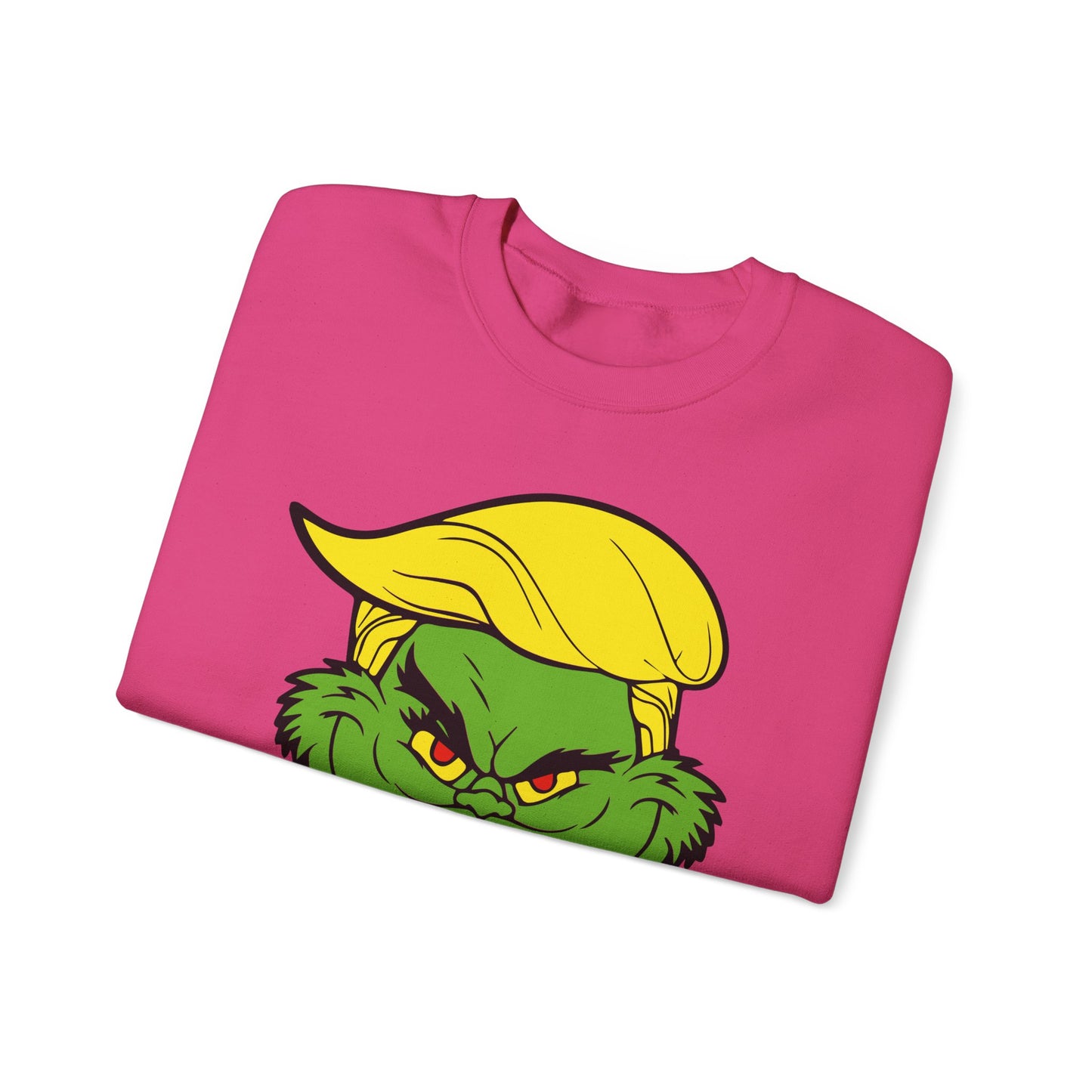 Funny Grinch Christmas Sweatshirt - Unisex Heavy Blend™ Crewneck with "Make Christmas Great Again" Design