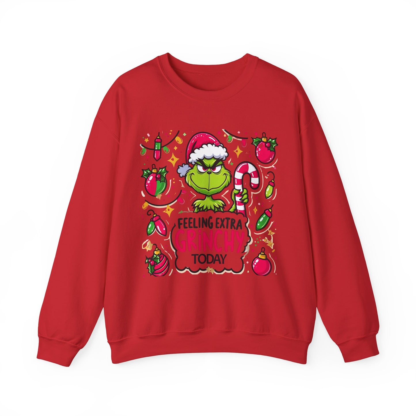 Princess Grace Feeling Extra Grinchy Crewneck Sweatshirt  Merry Holiday Humor Sweater